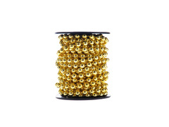 Łańcuch z perełkami złoty - 6 mm x 6 m - 1 szt.