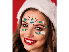 Samoprzylepne naklejki na twarz na Boże Narodzenie