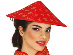Kapelusz japoński czerwony - 1 szt.