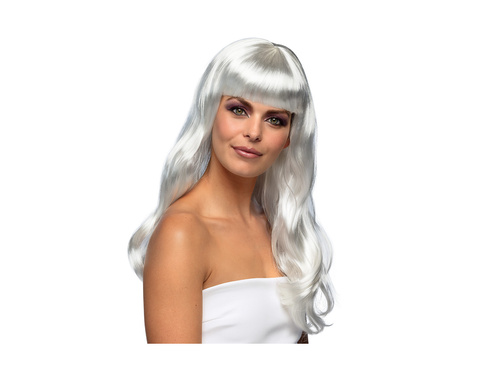 Peruka elegancka biała