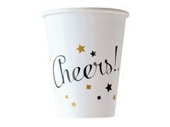 Kubeczki papierowe Cheers! - 250 ml - 8 szt.