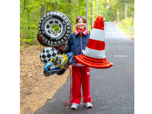 Balon foliowy Racing Car Koło - 68x75 cm - 1 szt.