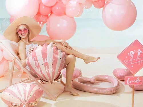 Balon foliowy Muszelka Bride to be - 52 x 50 cm - 1 szt.