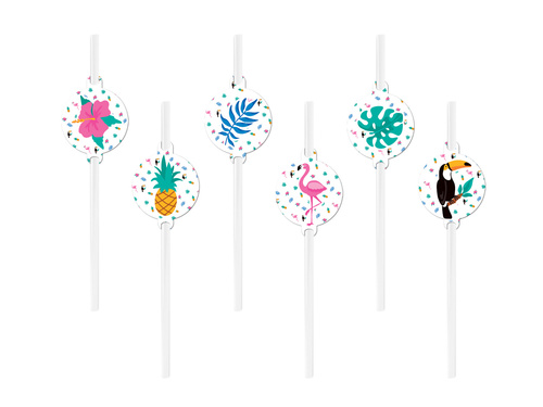 Słomki Aloha Party - 6 szt.