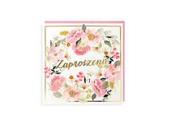 Zaproszenia urodzinowe Kwiaty - 5 szt.