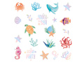 Tatuaże zmywalne Ocean - 21 szt.
