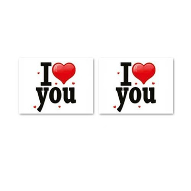 Naklejki na buty I love you - 2 szt.