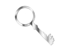 Klucz do wróżb z wosku srebrny - 27 cm - 1 szt.