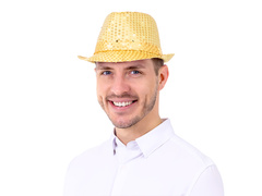 Kapelusz z cekinami złoty - 1 szt.