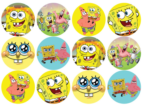 Opłatki na muffiny babeczki Spongebob