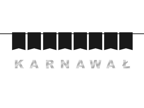 Baner srebrny Karnawał - 5 m