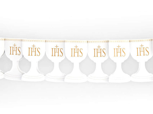 Girlanda na komunię - biała - 17 x 300 cm - 1 szt.