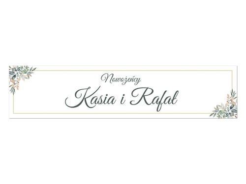 Tablica rejestracyjna personalizowana - 52 x 12 cm - 2 szt.