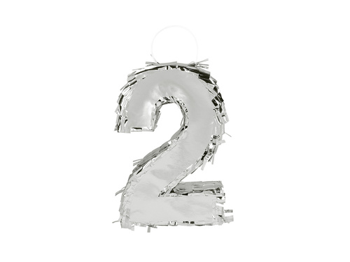Piniata Cyfra 2 srebrna