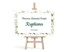 Plakat komunijny personalizowany - I Komunia Święta - 90x60 cm