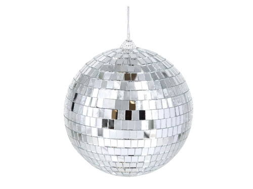 Kula dyskotekowa lustrzana srebrna - 15 cm - 1 szt.