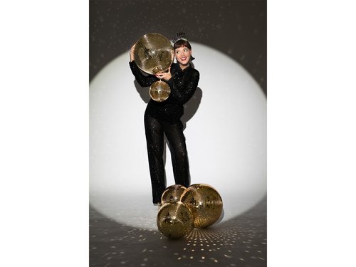 Kula dyskotekowa lustrzana złota - 20 cm - 1 szt.