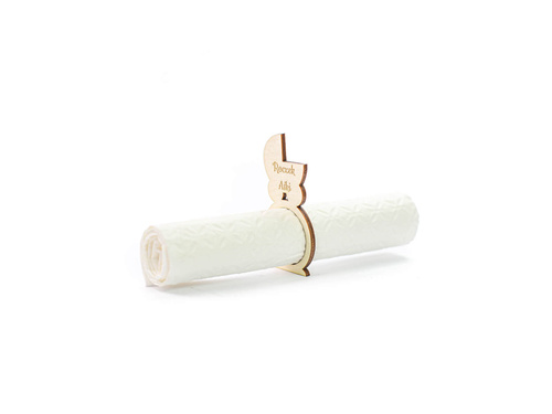 Serwetniki personalizowane drewniane Wózek na roczek - 6 szt.