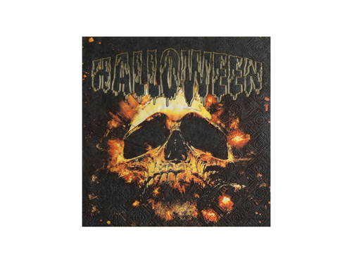 Serwetki Czaszka na Halloween - 33 cm - 10 szt.