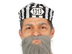 Czapka więźnia z numerem - 1 szt.