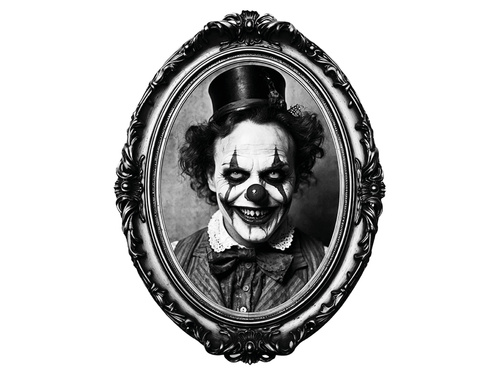 Obraz z Klaunem na halloween - 1 szt.
