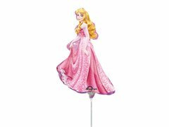 Balon foliowy do patyka Śpiąca Królewna - 37 cm