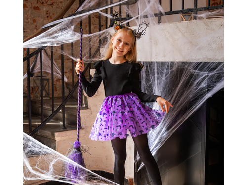 Spódniczka tutu na Halloween fioletowa z lampkami LED - 1 szt.