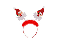 Opaska na głowę Mikołaje z futerkiem