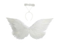Zestaw skrzydła anioła białe 70 x 35 cm oraz Aureolka