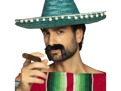 Wąsy Meksykanina czarne - 1 szt.