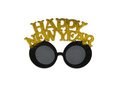 Okulary Happy New Year czarno-złote - 1 szt.