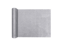 Dekoracja bieżnik brokatowy na stół - srebrny - 28 cm x 3 m - 1 szt.