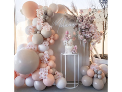 Zestaw balonów do girlandy balonowej beżowo-morelowy - 81 szt.