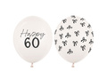 Zestaw balonów lateksowych na sześćdziesiątkę - 30 cm - 50 szt.