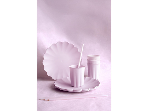 Słomki rurki fioletowe plastikowe - 23 cm- 12 szt.