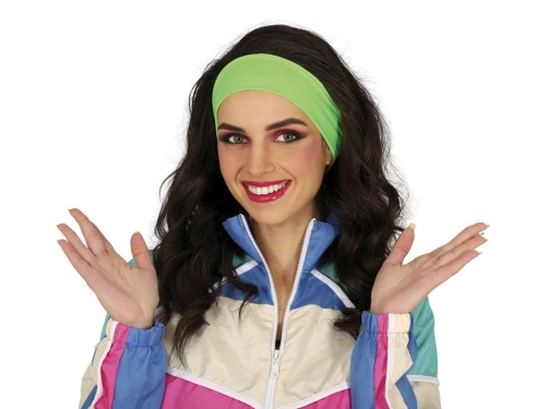 Opaska na głowę neonowa zielona - 1 szt.