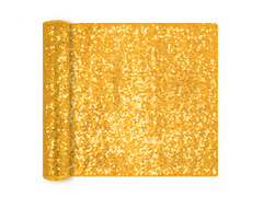 Dekoracja bieżnik cekinowy na stół - złoty - 28 cm x 2 m - 1 szt.