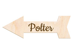 Zawieszka drewniana Polter - 45 x 15 cm - 1 szt.