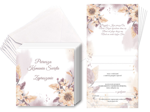 Zaproszenia na I Komunię Świętą - 6 szt.