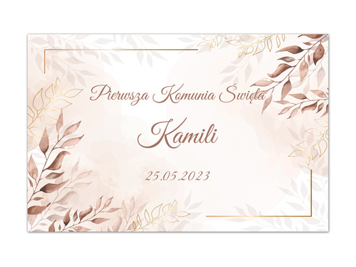 Plakat komunijny personalizowany - I Komunia Święta - 90x60 cm