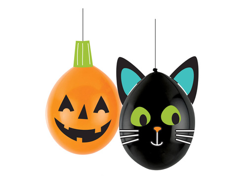 Balony lateksowe Dynie i Kotki DIY - 30 cm - 2 szt.