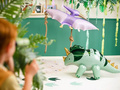 Balon foliowy 3D Triceratops zielony - 93 x 49 cm - 1 szt.