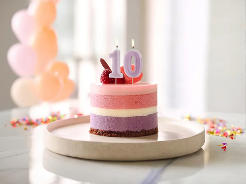 Świeczka cyferka jeden fioletowa - 1 - 1 szt.