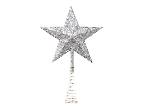 Gwiazda choinkowa srebrna - 23 cm - 1 szt.