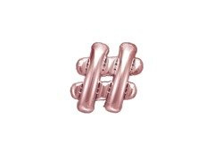 Balon foliowy znak "#" różowo-złoty - 35 cm