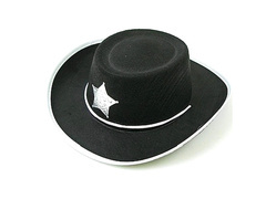 Kapelusz Szeryf czarny - 1 szt.
