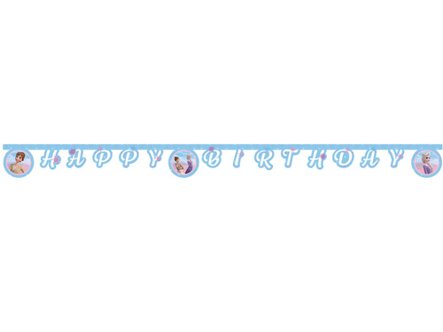 Baner urodzinowy Happy Birthday Frozen 2 - Kraina Lodu Wind Spirit - 1 szt.