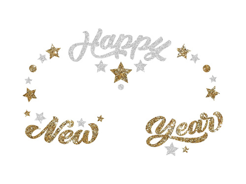 Samoprzylepne naklejki na twarz Happy New Year