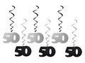 Dekoracja wisząca świderki 50 urodziny - 6 szt.