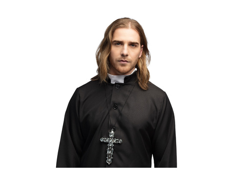 Naszyjnik krzyż kapłański srebrny